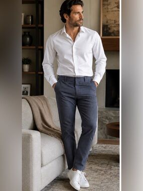 Sartore Zignone Thin Stripe Pants Size 32 Inseam 27.5 Stretch Performance Fabric